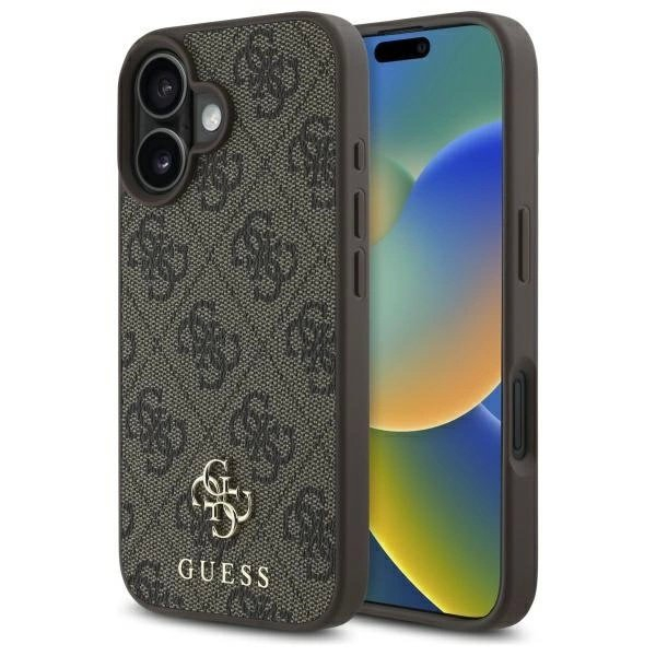 iPhone 16 Guess 4G Small Classic MagSafe dėklas - rudas