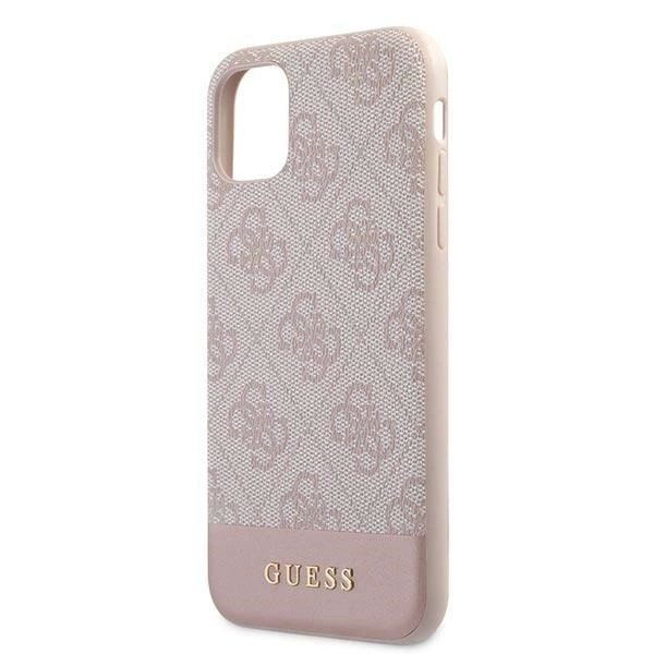 Guess 4G Stripe Collection Dėklas skirtas iPhone 11 / Xr 6.1" - Rožinis 5