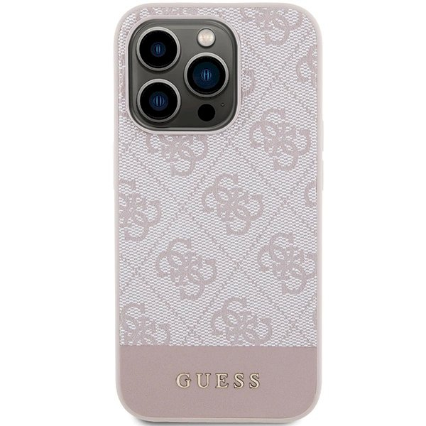 Originalus Guess dėklas 4G Stripe CollectioniPhone 15 Pro - Rožinis 2 Originalus Guess dėklas 4G Stripe CollectioniPhone 15 Pro - Rožinis 2