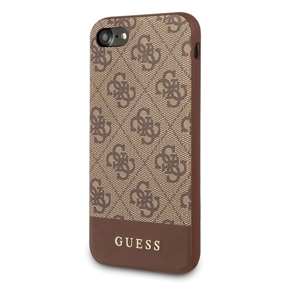 Guess 4G Stripe Collection Dėklas skirtas iPhone 7 / 8 / SE 2020 / SE 2022 - Rudas 1 Guess 4G Stripe Collection Dėklas skirtas iPhone 7 / 8 / SE 2020 / SE 2022 - Rudas 1