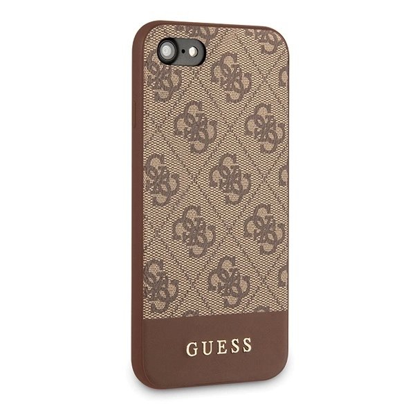Guess 4G Stripe Collection Dėklas skirtas iPhone 7 / 8 / SE 2020 / SE 2022 - Rudas 4