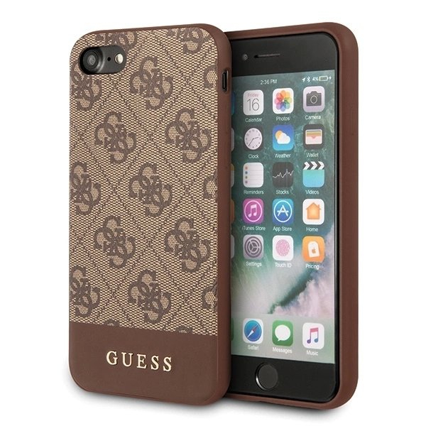 Guess 4G Stripe Collection Dėklas skirtas iPhone 7 / 8 / SE 2020 / SE 2022 - Rudas Guess 4G Stripe Collection Dėklas skirtas iPhone 7 / 8 / SE 2020 / SE 2022 - Rudas