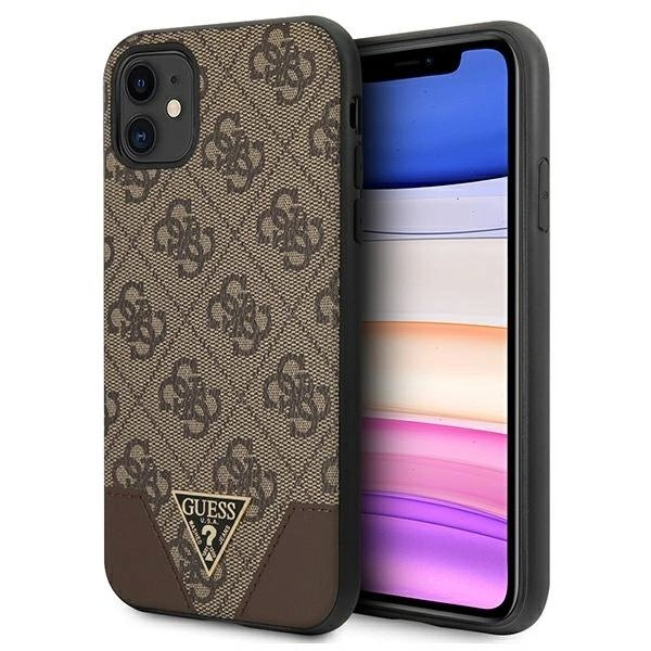 Guess 4G Triangle Collection Dėklas skirtas iPhone 11 6.1" / Xr 6.1" - Rudas Guess 4G Triangle Collection Dėklas skirtas iPhone 11 6.1" / Xr 6.1" - Rudas