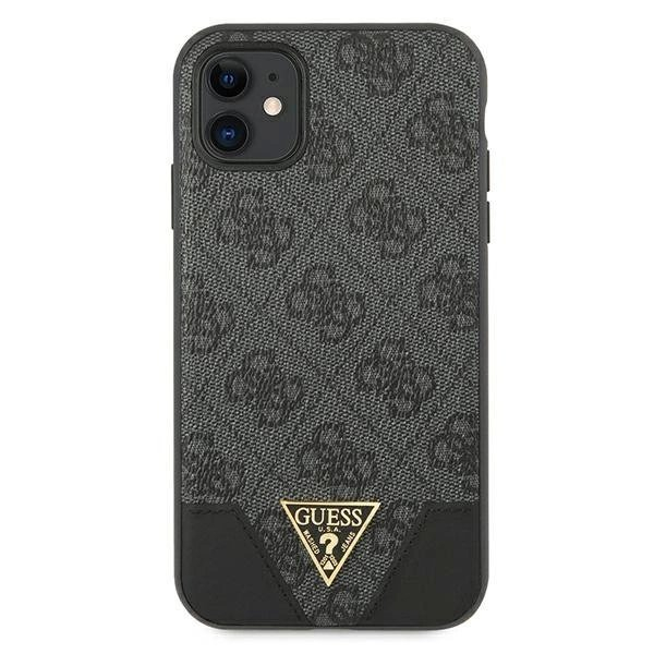 Guess 4G Triangle Collection Dėklas skirtas iPhone 11 6.1" / Xr - Pilkas 4