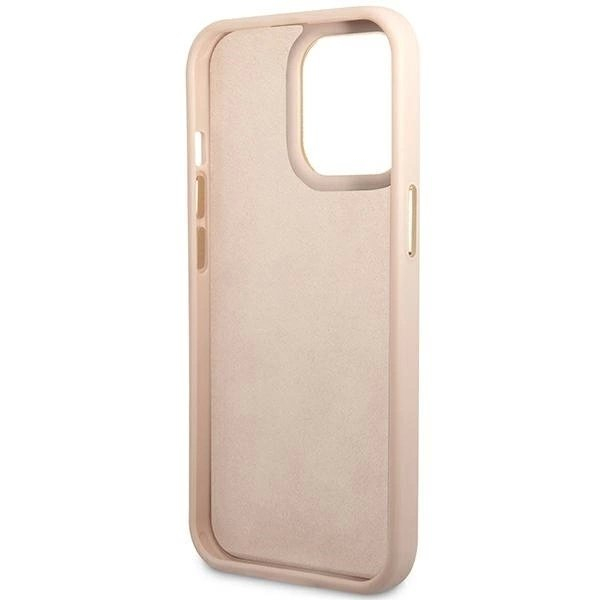 Guess 4G Vintage Gold Logo Dėklas iPhone 14 Pro - Rožinis 6 Guess 4G Vintage Gold Logo Dėklas iPhone 14 Pro - Rožinis 6