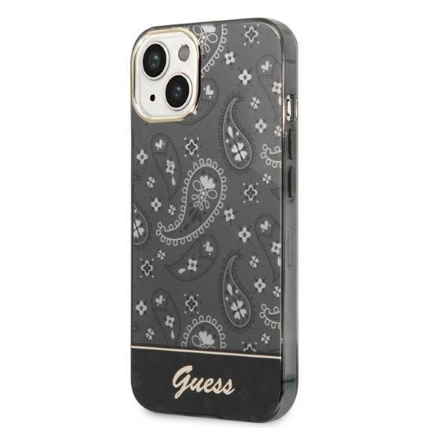 Guess Bandana Paisley Dėklas skirtas iPhone 14 / 15 / 13 6.1" - Juodas 1 Guess Bandana Paisley Dėklas skirtas iPhone 14 / 15 / 13 6.1" - Juodas 1