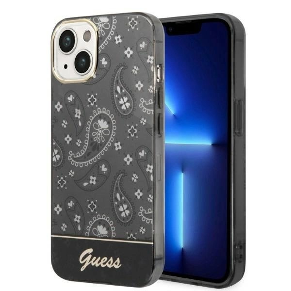 Guess Bandana Paisley Dėklas skirtas iPhone 14 / 15 / 13 6.1" - Juodas