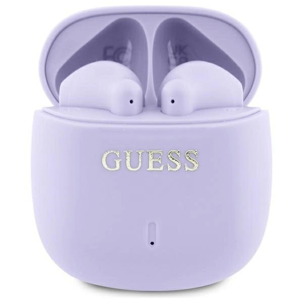 Guess GUTWSJ14ESGU TWS Bluetooth ausinės + įkrovimo stotelė – violetinės/violetinės su klasikiniais logotipais Guess GUTWSJ14ESGU TWS Bluetooth ausinės + įkrovimo stotelė – violetinės/violetinės su klasikiniais logotipais