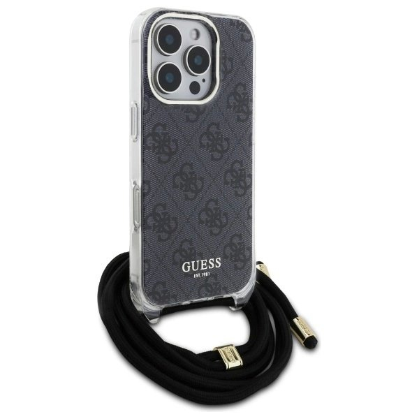 Dėklas Guess Crossbody Cord 4G Print iPhone 16 Pro Max - Juodas 2 Dėklas Guess Crossbody Cord 4G Print iPhone 16 Pro Max - Juodas 2