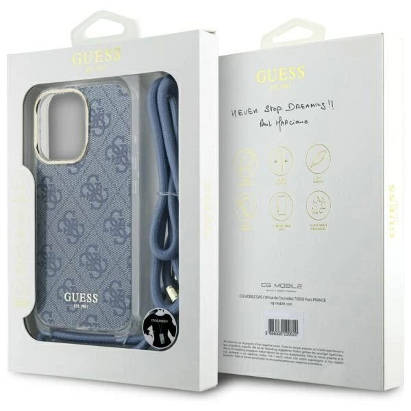Dėklas Guess Crossbody Cord 4G Print  iPhone 16 Pro Max - Mėlynas 6 Dėklas Guess Crossbody Cord 4G Print  iPhone 16 Pro Max - Mėlynas 6