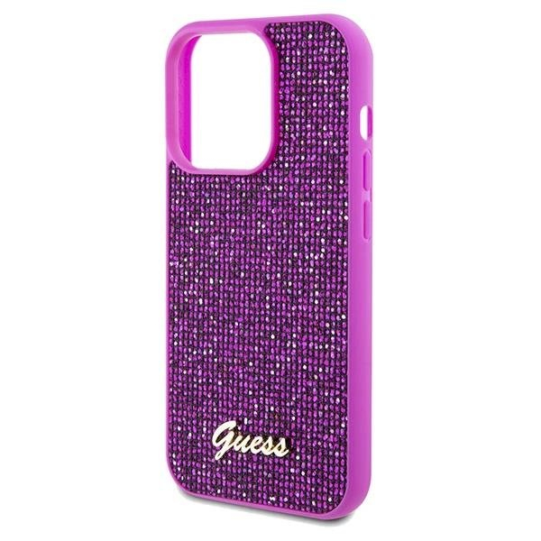 Originalus Guess dėklas Disco Metal ScriptiPhone 14 Pro Max - fuchsia 5 Originalus Guess dėklas Disco Metal ScriptiPhone 14 Pro Max - fuchsia 5