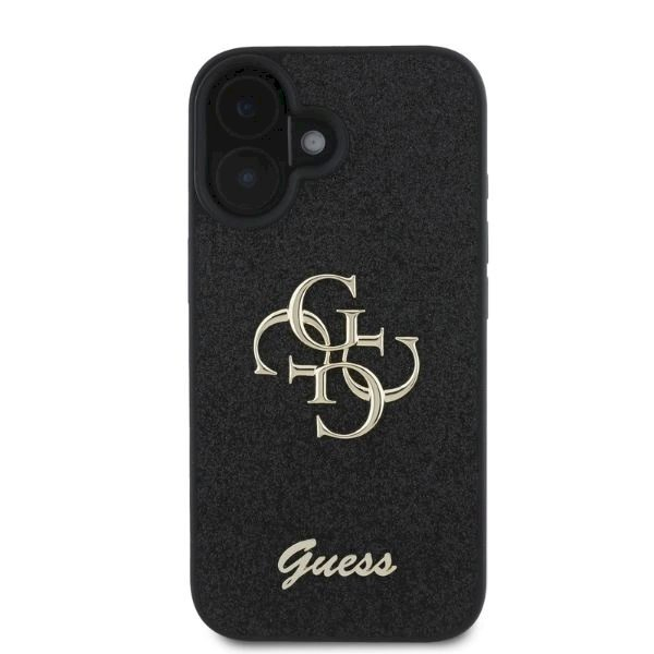 Guess Fixed Glitter Big 4G Dėklas iPhone 16 - juodas 3 Guess Fixed Glitter Big 4G Dėklas iPhone 16 - juodas 3