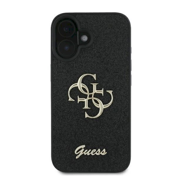 Guess Fixed Glitter Big 4G Dėklas iPhone 16 Plus - juodas 2