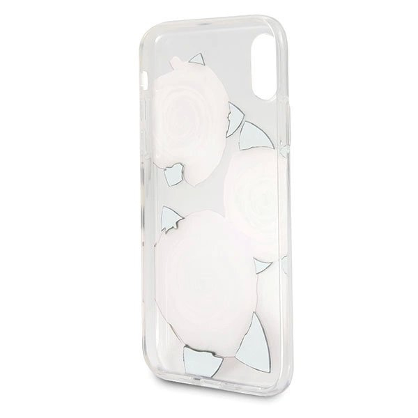 Guess Flower Desire Raudonas Rose iPhone X Dėklas - Permatomas 3 Guess Flower Desire Raudonas Rose iPhone X Dėklas - Permatomas 3
