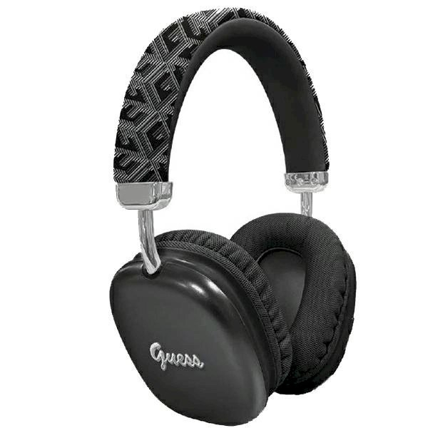 Ausinės Guess GCube Metallic Script Logo Bluetooth on-ear headphones - juodas Ausinės Guess GCube Metallic Script Logo Bluetooth on-ear headphones - juodas
