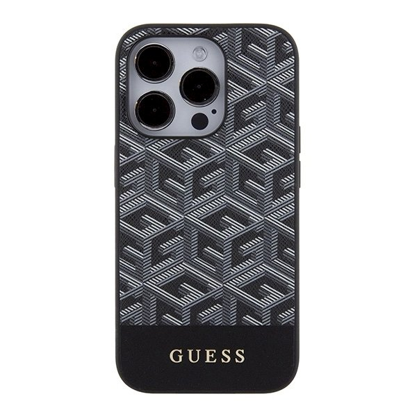 Originalus Guess dėklas GCube Stripes MagSafeiPhone 15 Pro Max - Juodas 2 Originalus Guess dėklas GCube Stripes MagSafeiPhone 15 Pro Max - Juodas 2