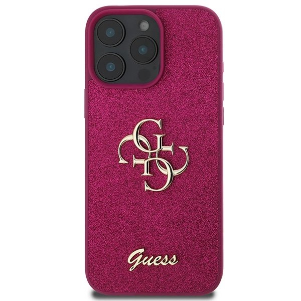 Dėklas Guess Glitter Script Big 4G iPhone 16 Pro - Violetinis 2 Dėklas Guess Glitter Script Big 4G iPhone 16 Pro - Violetinis 2