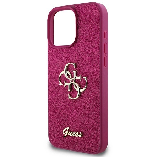 Dėklas Guess Glitter Script Big 4G iPhone 16 Pro - Violetinis 5 Dėklas Guess Glitter Script Big 4G iPhone 16 Pro - Violetinis 5