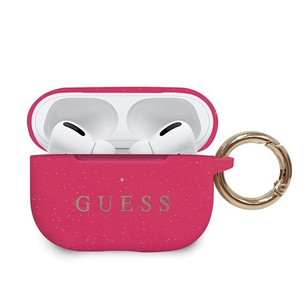 Guess GUACAPSILGLFU AirPods Pro cover fuksja/fuschia Silicone (ctz220) Guess GUACAPSILGLFU AirPods Pro cover fuksja/fuschia Silicone (ctz220)