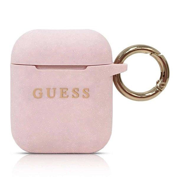 Guess GUACCSILGLLP AirPods cover light Rožinis / Rožinis Silicone Glitter Guess GUACCSILGLLP AirPods cover light Rožinis / Rožinis Silicone Glitter