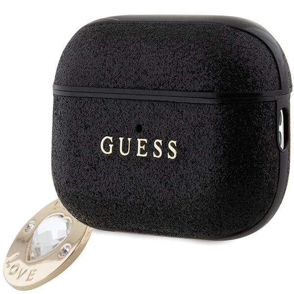 Originalus dėklas Guess GUAP2PGEHCDK case skirta AirPods Pro 2 cover - Juodas Fixed Glitter Heart Diamond Charm 2 Originalus dėklas Guess GUAP2PGEHCDK case skirta AirPods Pro 2 cover - Juodas Fixed Glitter Heart Diamond Charm 2