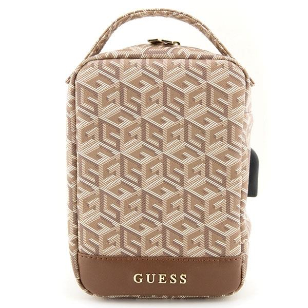 Originalus dėklas Guess GUHBHGCFSEW Organizer bag - Rudas GCube Stripe 1 Originalus dėklas Guess GUHBHGCFSEW Organizer bag - Rudas GCube Stripe 1