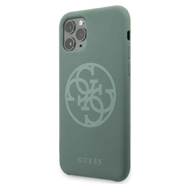 Originalus Guess Dėklas Guhcn58Ls4Gka Iphone 11 Pro Chaki Silicone 4G Tone On Tone  1