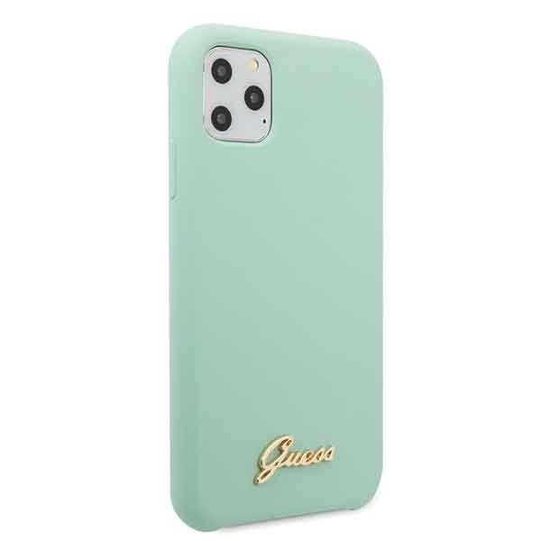 Originalus Guess Dėklas Guhcn58Lslmggr Iphone 11 Pro Žalias Hard Case Silicone Vintage Auksinis Logo 4 Originalus Guess Dėklas Guhcn58Lslmggr Iphone 11 Pro Žalias Hard Case Silicone Vintage Auksinis Logo 4