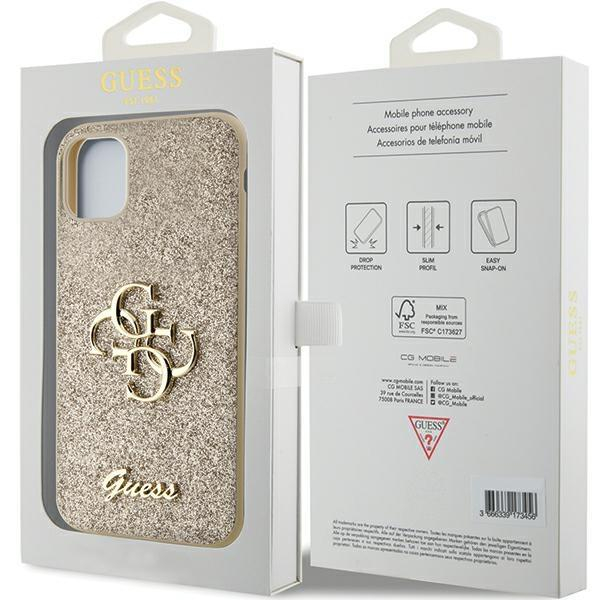Originalus dėklas Guess GUHCN61HG4SGD case skirta iPhone 11 / Xr - gold Glitter Script Big 4G 7 Originalus dėklas Guess GUHCN61HG4SGD case skirta iPhone 11 / Xr - gold Glitter Script Big 4G 7