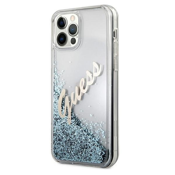 Dėklas Guess GUHCP12LGLVSBL Glitter Vintage Script iPhone 12 Pro Max 6,7" Mėlynas 1 Dėklas Guess GUHCP12LGLVSBL Glitter Vintage Script iPhone 12 Pro Max 6,7" Mėlynas 1