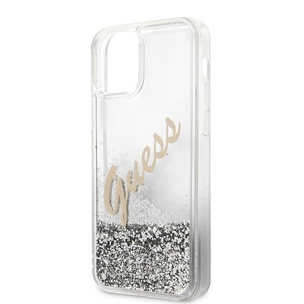 Dėklas Guess GUHCP12LGLVSSI Glitter Vintage Script iPhone 12 Pro Max 6,7" Sidabrinis 6 Dėklas Guess GUHCP12LGLVSSI Glitter Vintage Script iPhone 12 Pro Max 6,7" Sidabrinis 6