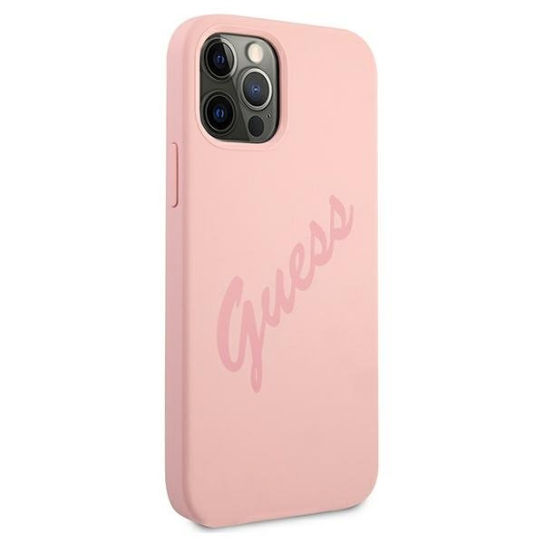 Dėklas Guess GUHCP12LLSVSPI Script Vintage iPhone 12 Pro Max 6,7" Rožinis 3 Dėklas Guess GUHCP12LLSVSPI Script Vintage iPhone 12 Pro Max 6,7" Rožinis 3