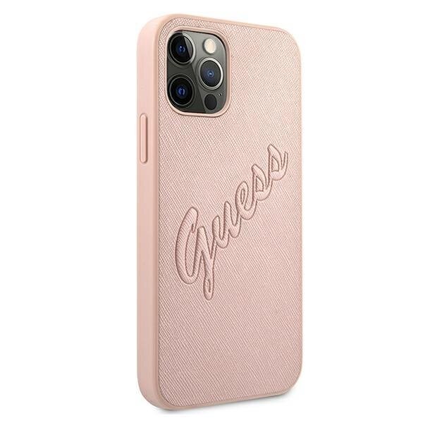 Originalus Guess dėklas GUHCP12LRSAVSRG iPhone 12 Pro Max 6.7 Rožinis Saffiano Vintage Script 3 Originalus Guess dėklas GUHCP12LRSAVSRG iPhone 12 Pro Max 6.7 Rožinis Saffiano Vintage Script 3