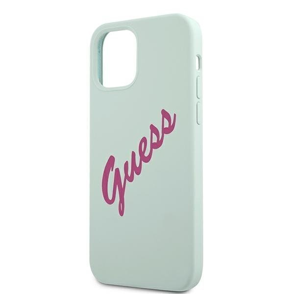 Originalus Guess dėklas GUHCP12MLSVSBF iPhone 12/12 Pro 6,1" žydras/fuksija Silicone Vintage 5 Originalus Guess dėklas GUHCP12MLSVSBF iPhone 12/12 Pro 6,1" žydras/fuksija Silicone Vintage 5