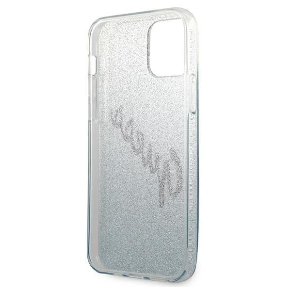 Originalus Guess dėklas GUHCP12MPCUGLSBL iPhone 12/12 Pro mėlynas Glitter Gradient Script 6 Originalus Guess dėklas GUHCP12MPCUGLSBL iPhone 12/12 Pro mėlynas Glitter Gradient Script 6