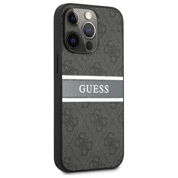 iPhone 13 / 13 Pro Guess 4G Stripe dėklas – pilkas 3
