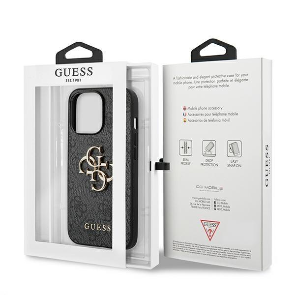 Dėklas Guess GUHCP13L4GMGGR iPhone 13 Pro / 13 6,1" Pilkas 4G Big Metal Logo 7 Dėklas Guess GUHCP13L4GMGGR iPhone 13 Pro / 13 6,1" Pilkas 4G Big Metal Logo 7