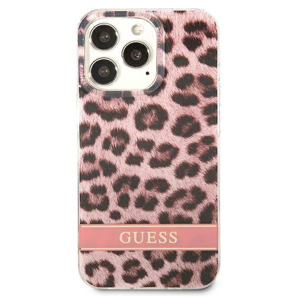 Dėklas Guess Leopard GUHCP13LHSLEOP iPhone 13 Pro Rožinis 2 Dėklas Guess Leopard GUHCP13LHSLEOP iPhone 13 Pro Rožinis 2