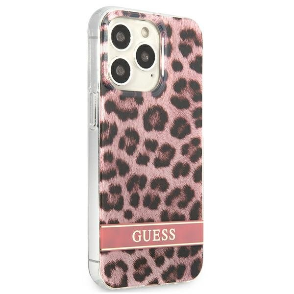 Dėklas Guess Leopard GUHCP13LHSLEOP iPhone 13 Pro Rožinis 3 Dėklas Guess Leopard GUHCP13LHSLEOP iPhone 13 Pro Rožinis 3
