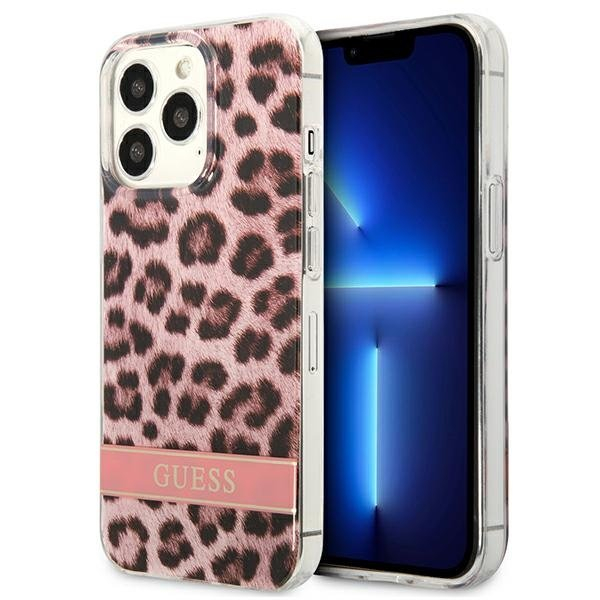 Dėklas Guess Leopard GUHCP13LHSLEOP iPhone 13 Pro Rožinis Dėklas Guess Leopard GUHCP13LHSLEOP iPhone 13 Pro Rožinis
