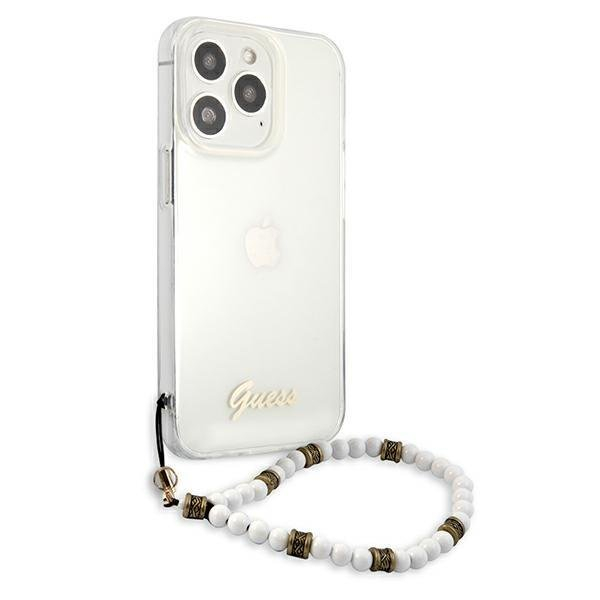 Dėklas Guess GUHCP13LKPSWH iPhone 13 Pro / 13 White Pearl 3 Dėklas Guess GUHCP13LKPSWH iPhone 13 Pro / 13 White Pearl 3