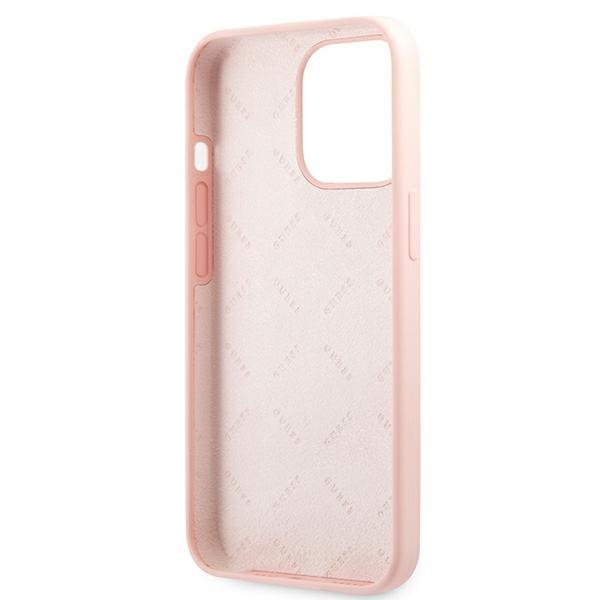 Dėklas Guess GUHCP13LLS4GWPI iPhone 13 Pro / 13 6,1" rožinis 6