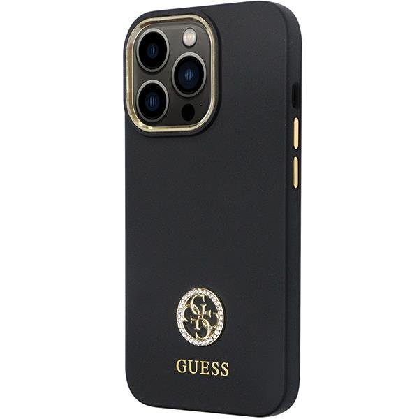 Originalus dėklas Guess GUHCP13LM4DGPK case skirta iPhone 13 Pro / 13 - Juodas Silicone Logo Strass 4G 1 Originalus dėklas Guess GUHCP13LM4DGPK case skirta iPhone 13 Pro / 13 - Juodas Silicone Logo Strass 4G 1