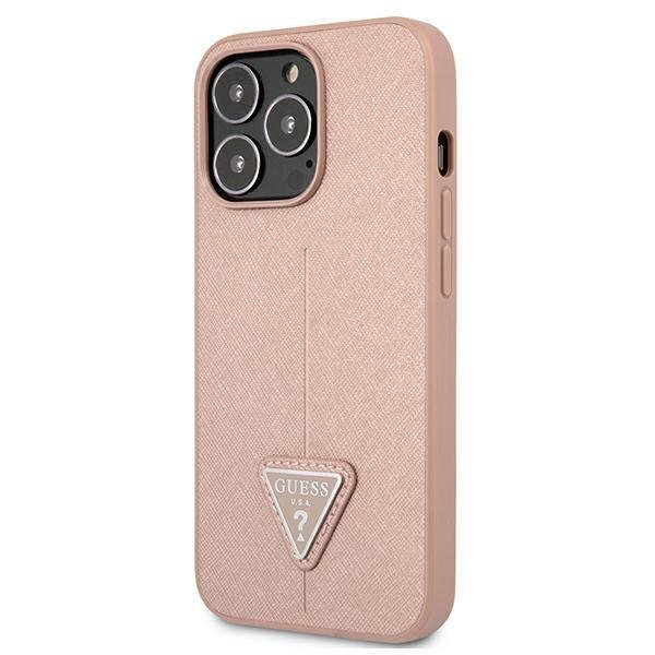 Dėklas Guess SaffianoTriangle Logo GUHCP13LPSATLP iPhone 13 Pro Rožinis 1 Dėklas Guess SaffianoTriangle Logo GUHCP13LPSATLP iPhone 13 Pro Rožinis 1