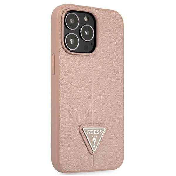 Dėklas Guess SaffianoTriangle Logo GUHCP13LPSATLP iPhone 13 Pro Rožinis 3 Dėklas Guess SaffianoTriangle Logo GUHCP13LPSATLP iPhone 13 Pro Rožinis 3