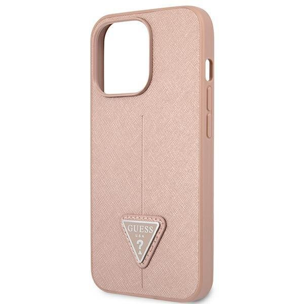 Dėklas Guess SaffianoTriangle Logo GUHCP13LPSATLP iPhone 13 Pro Rožinis 5 Dėklas Guess SaffianoTriangle Logo GUHCP13LPSATLP iPhone 13 Pro Rožinis 5