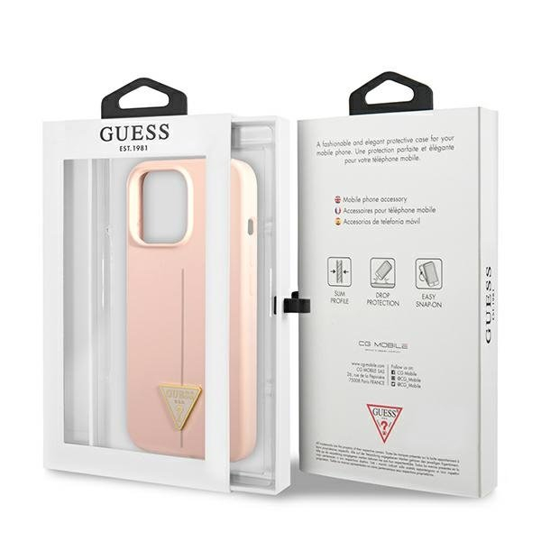 Dėklas Guess Silicone Triangle GUHCP13LSLTGP iPhone 13 Pro Rožinis 7 Dėklas Guess Silicone Triangle GUHCP13LSLTGP iPhone 13 Pro Rožinis 7