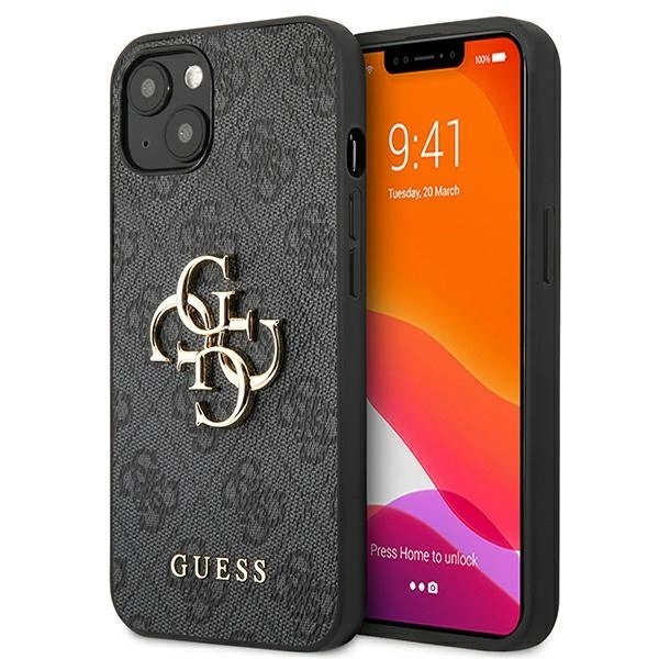 Guess GUHCP13M4GMGGR iPhone 13 / 14 / 15 6.1" Pilkas/Pilkas hardcase 4G Big Metal Logo Guess GUHCP13M4GMGGR iPhone 13 / 14 / 15 6.1" Pilkas/Pilkas hardcase 4G Big Metal Logo