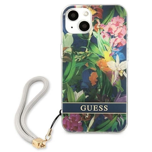 Dėklas Guess Flower Strap GUHCP13MHFLSB iPhone 13 2 Dėklas Guess Flower Strap GUHCP13MHFLSB iPhone 13 2