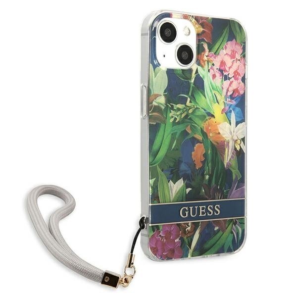 Dėklas Guess Flower Strap GUHCP13MHFLSB iPhone 13 3 Dėklas Guess Flower Strap GUHCP13MHFLSB iPhone 13 3